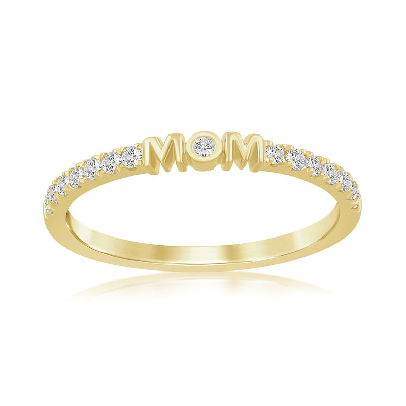 Lab Grown Diamond Mom Fashion Fashion Ring in 10k Yellow Gold image number null